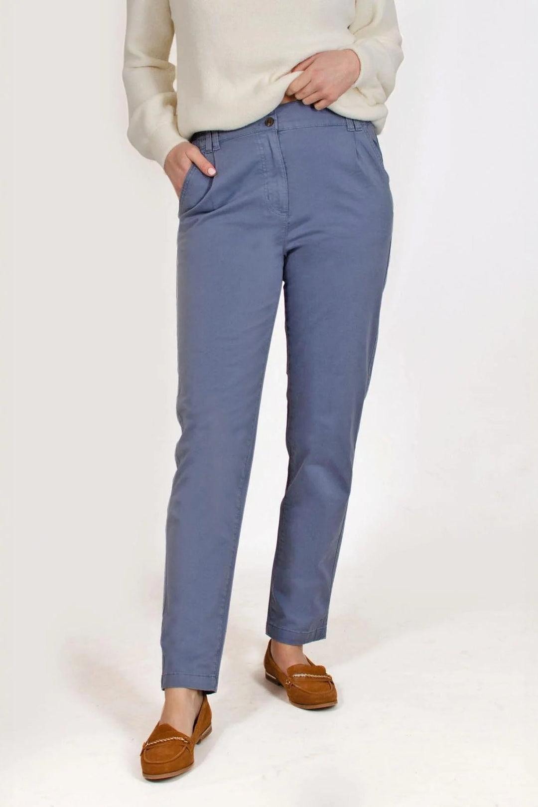 Elastic Waist Chino Trousers