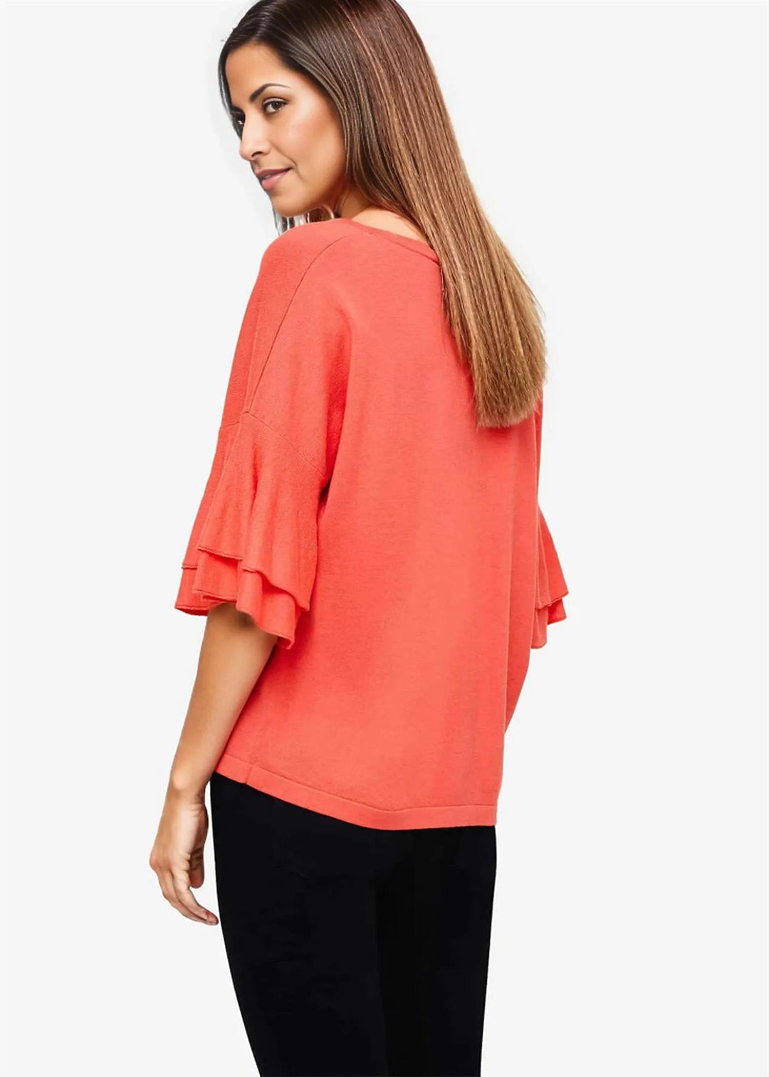 Frill Sleeve Knit Top