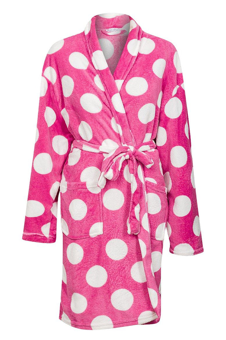 Polka Dot Towelling Gown