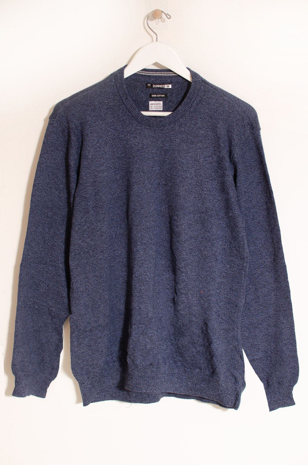 Crew Neck Fine Knit Cotton Jumper