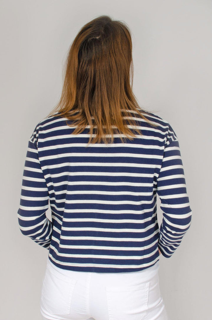 Striped Long Sleeve Oversize Top