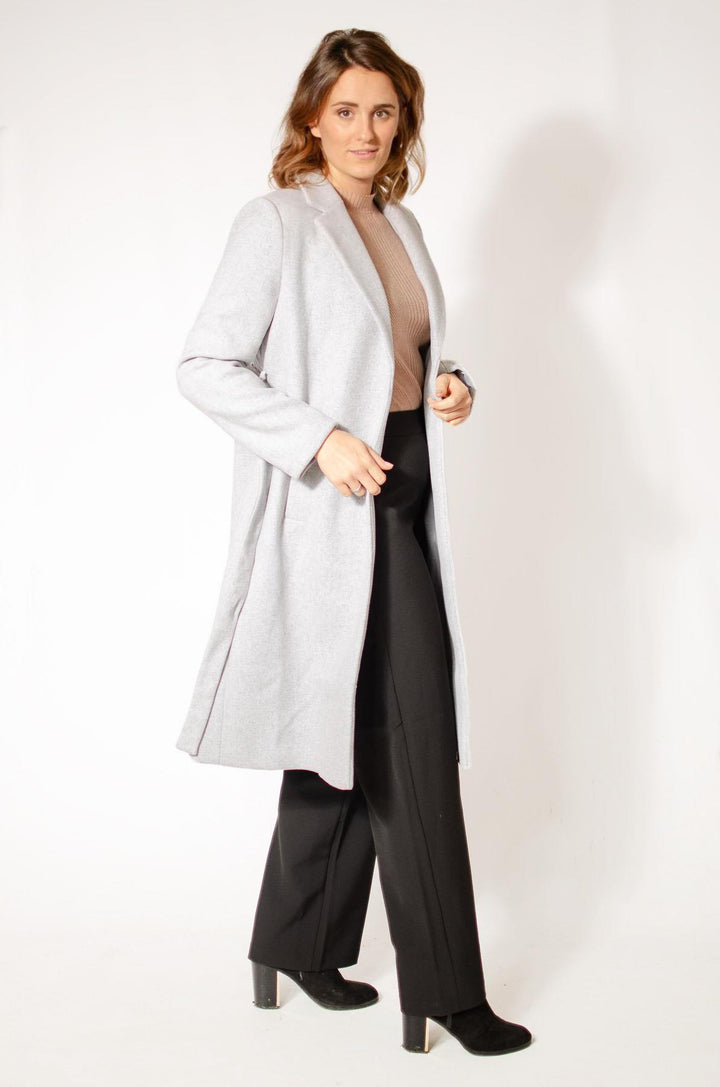 Wool Blend Wrap Coat