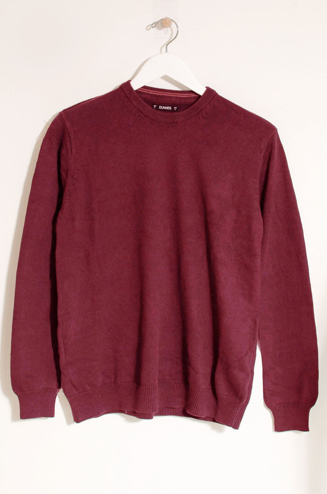 Crew Neck Fine Knit Cotton Jumper