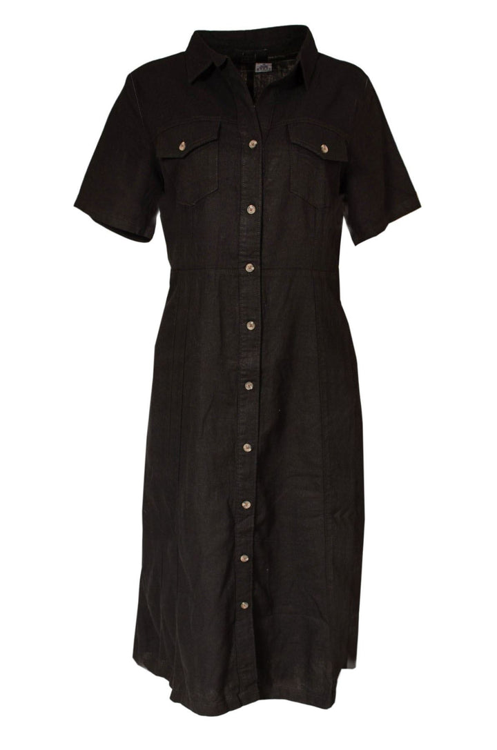 Linen Blend Button Down Dress