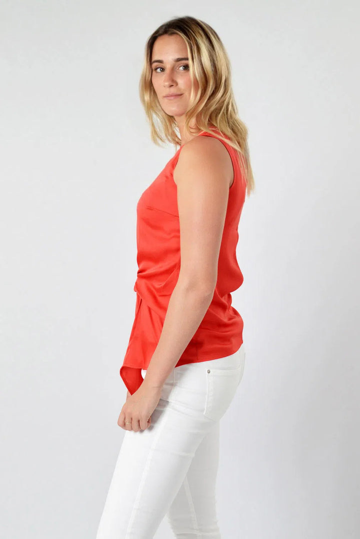 Twist Front Sleeveless Blouse