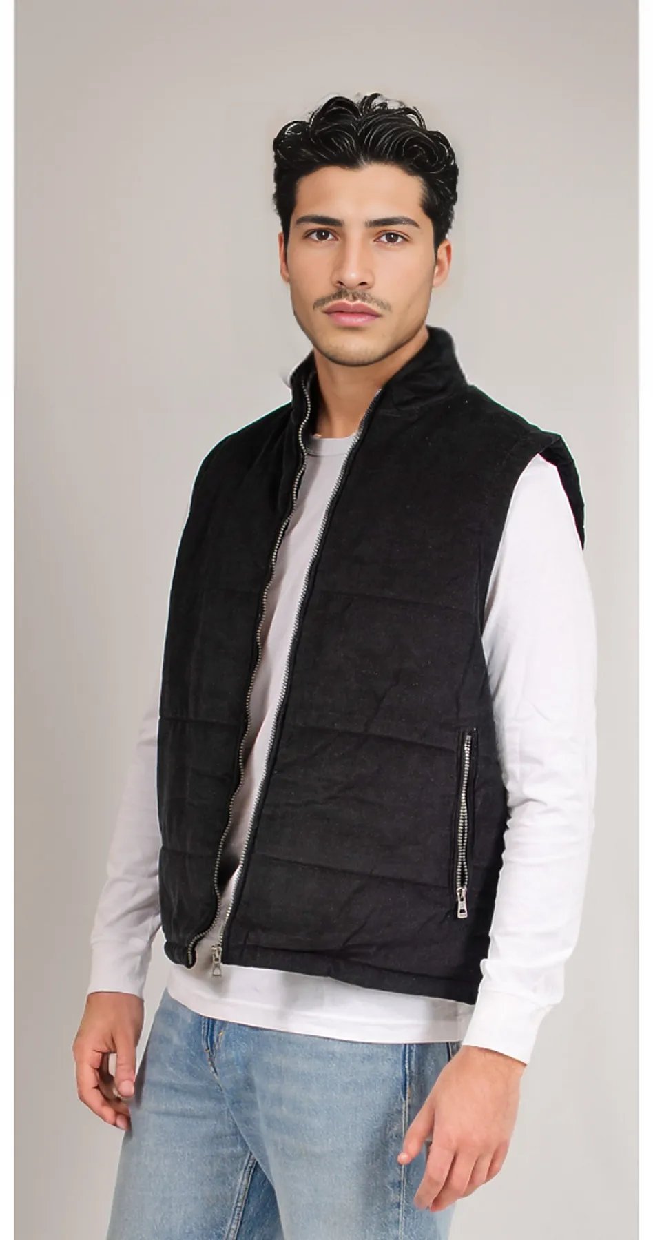 Mens Cord Padded Gilet