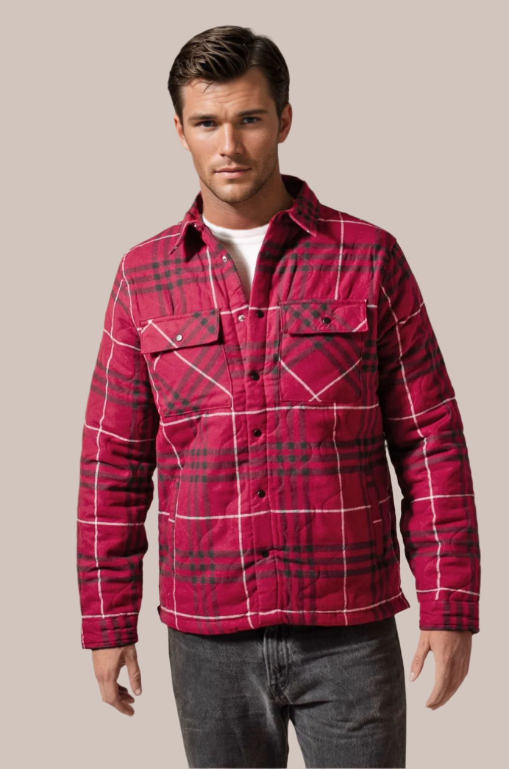 Mens Quilted Shirt Shacket