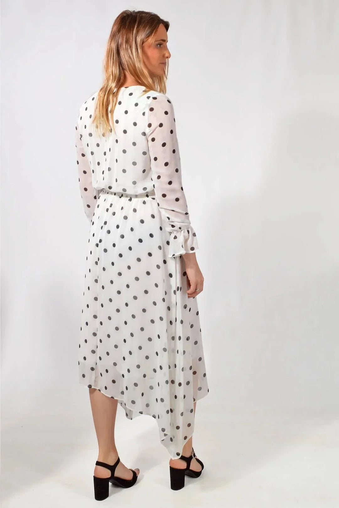 Polka Dot Hanky Hem Dress