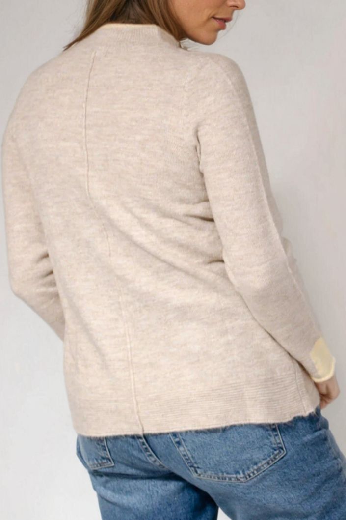 M&Co Funnel Neck Jumper Contrast Edging