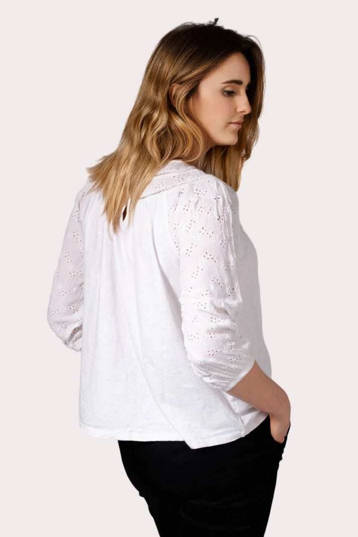 Cotton Broderie Lace Blouse