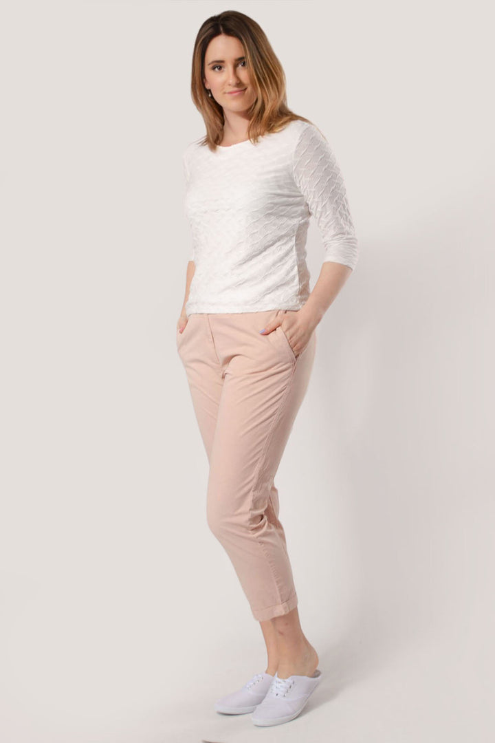 Jacquard Textured Stretch Top