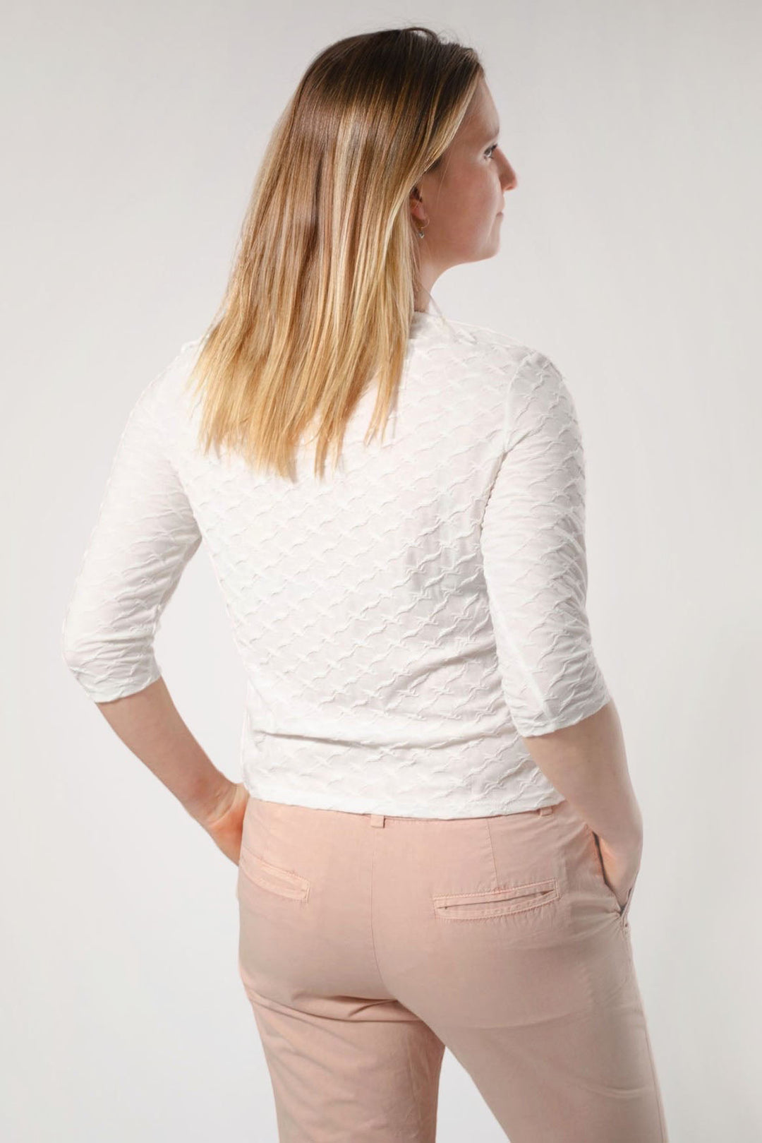 Jacquard Textured Stretch Top