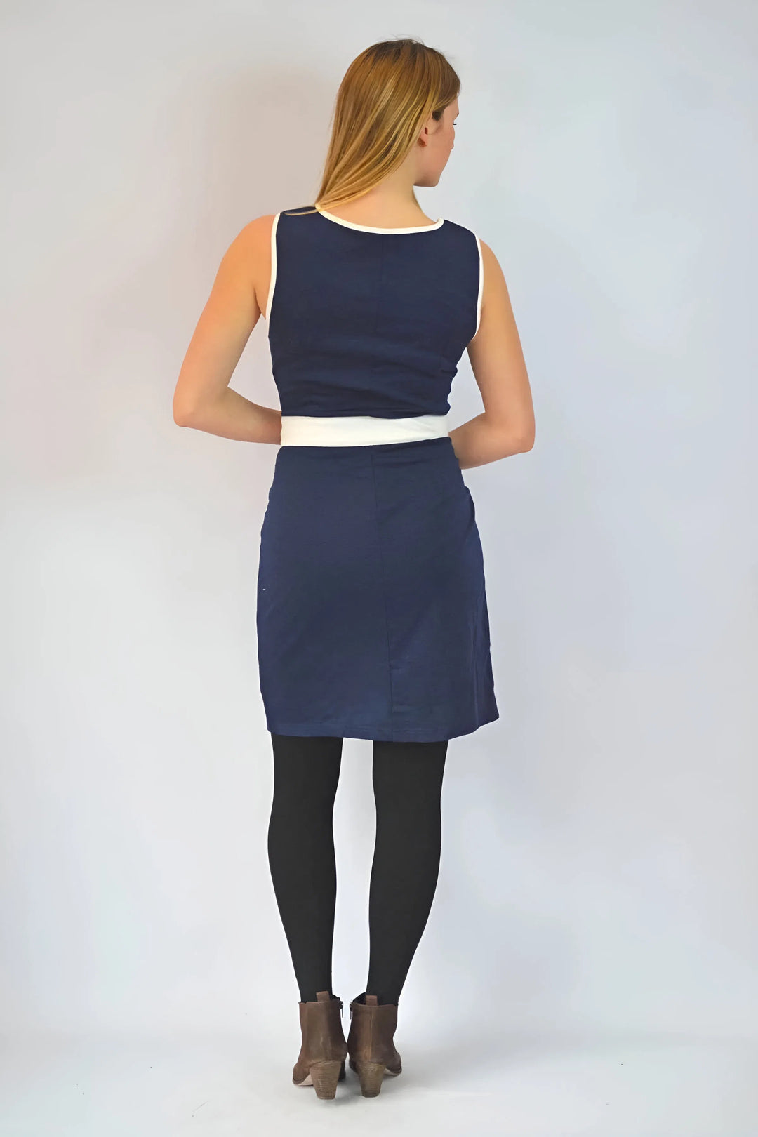 Sleeveless Belted Pencil Dress