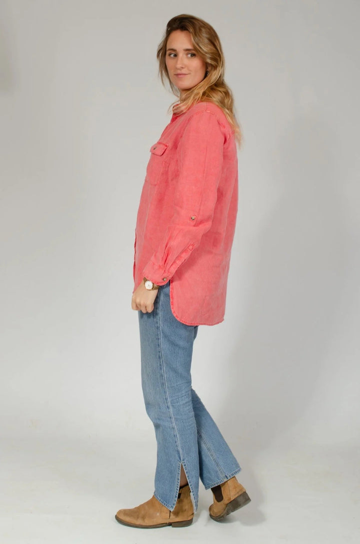 Oversize Linen Pocket Shirt