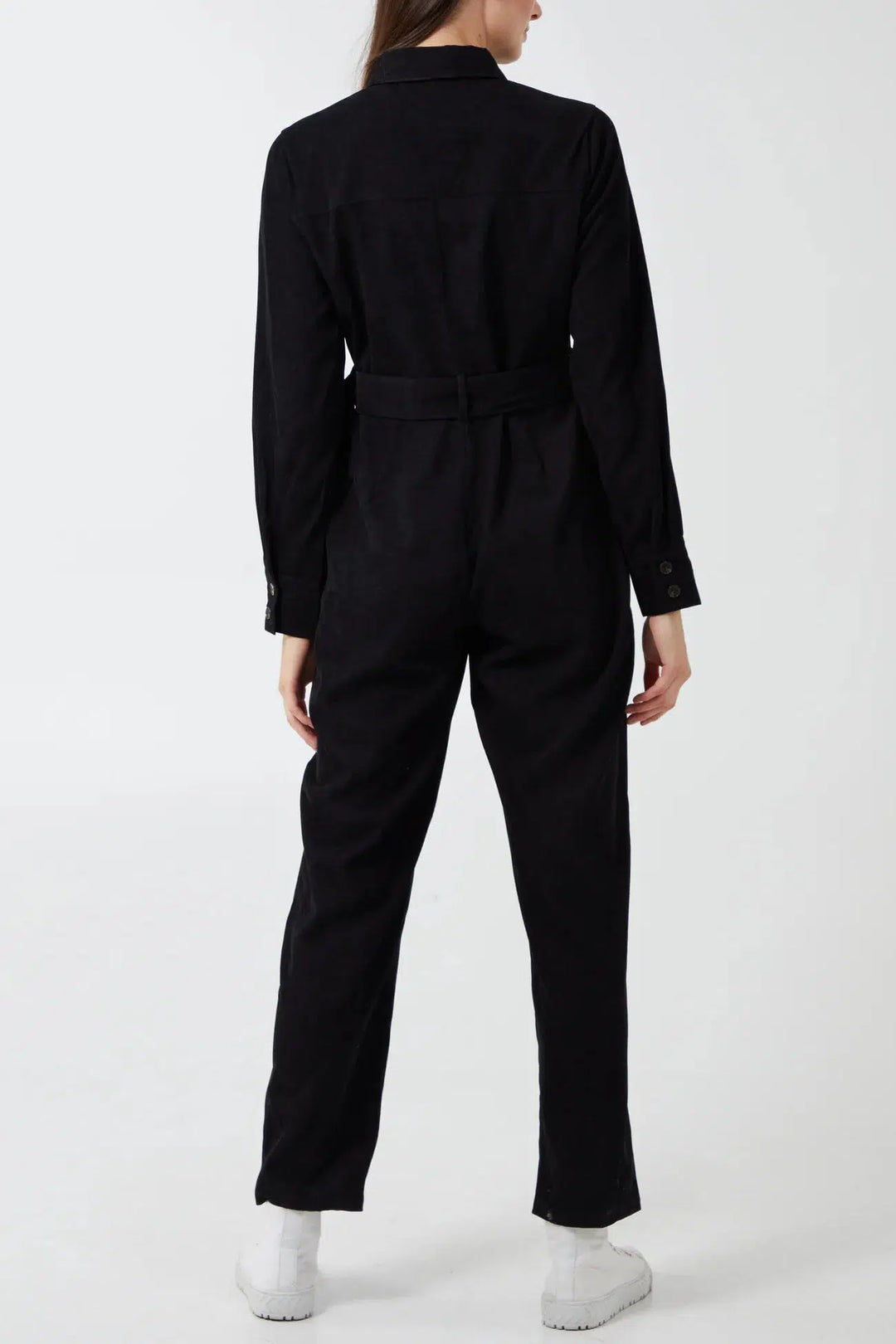 Belted Cord Jumpsuit