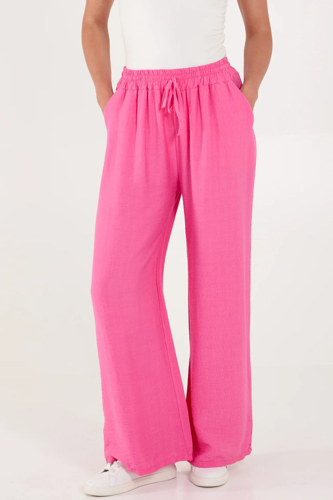 Wide Leg Drawstring Trousers