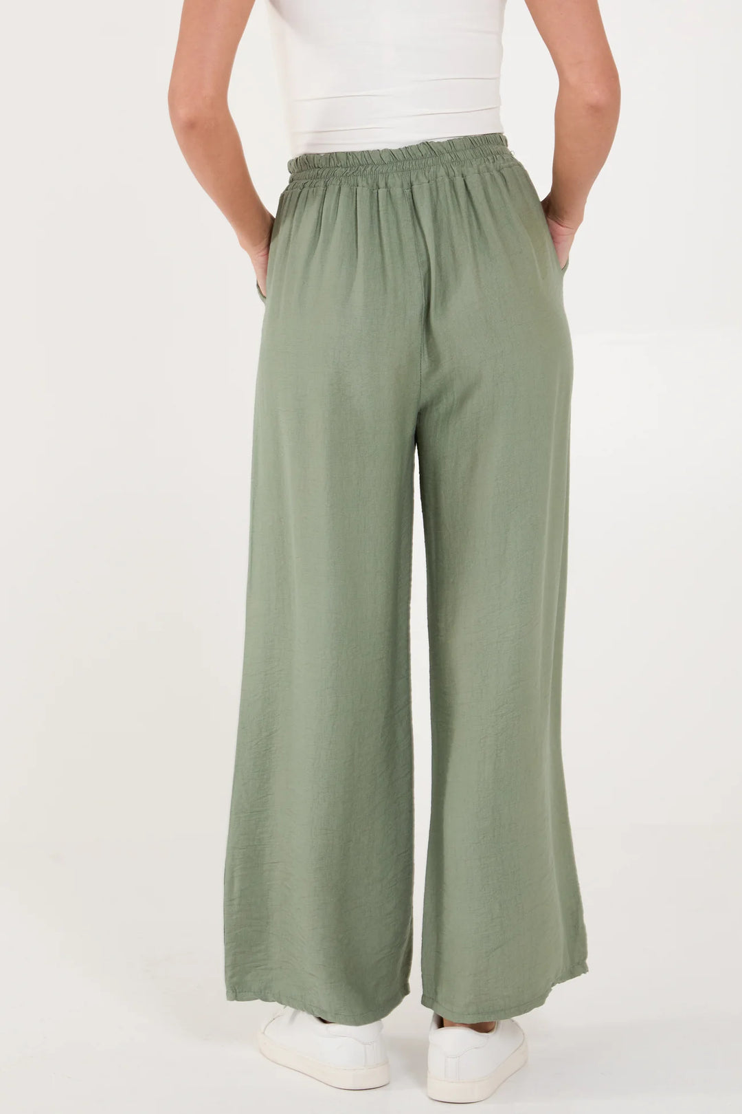 Wide Leg Drawstring Trousers