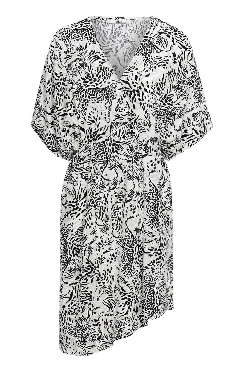 Ellos Abstract Print Wrap Dress