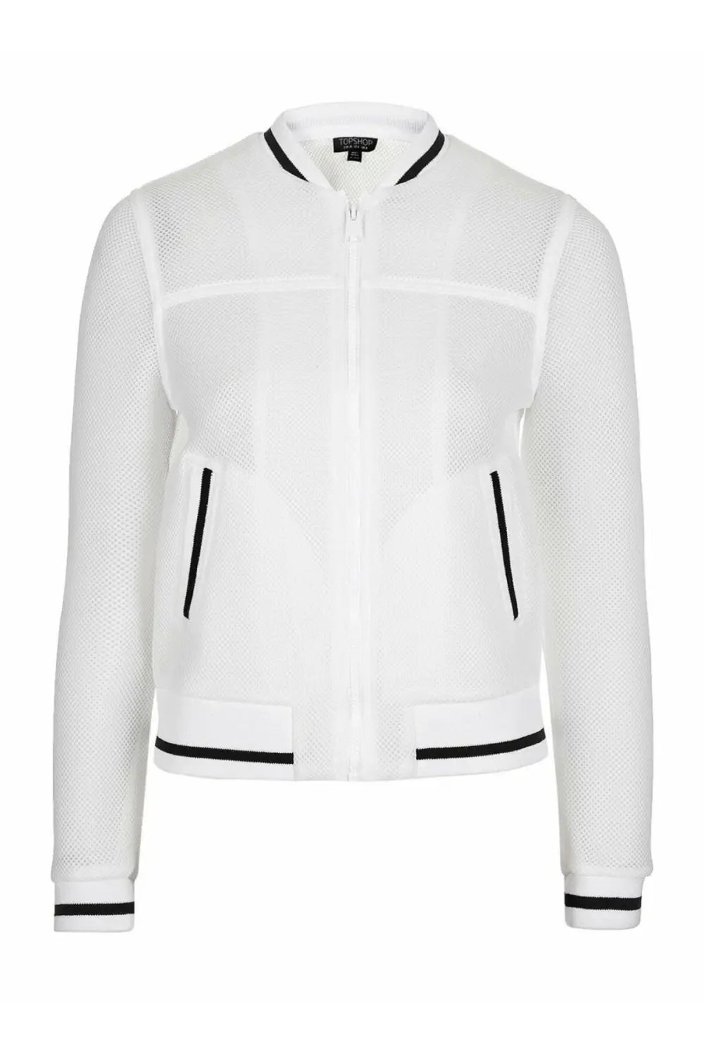 Topshop Airtex Baseball Jacket