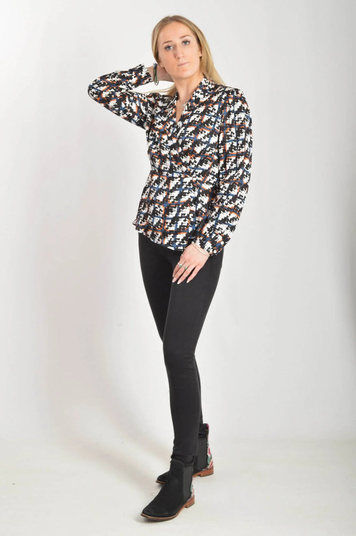 M&S Autograph Print Wrap Blouse