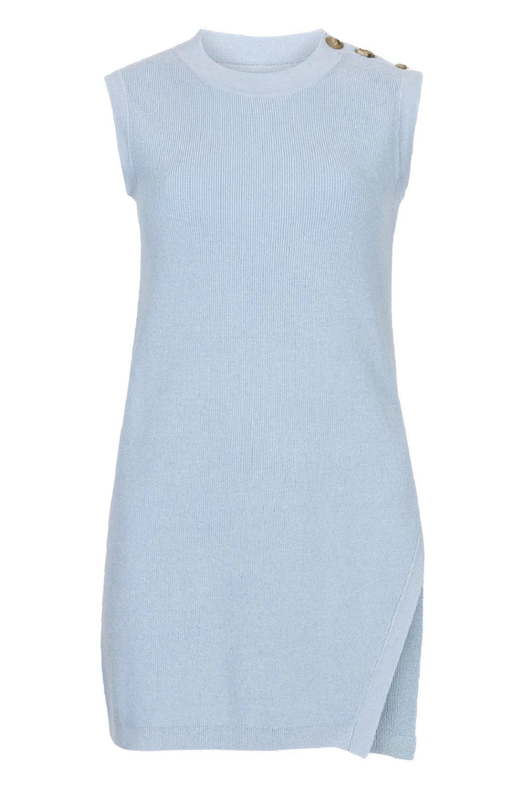 M&S Autograph Sleeveless Long Knit Top Button Shoulder