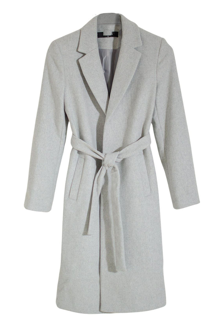 Wool Blend Wrap Coat