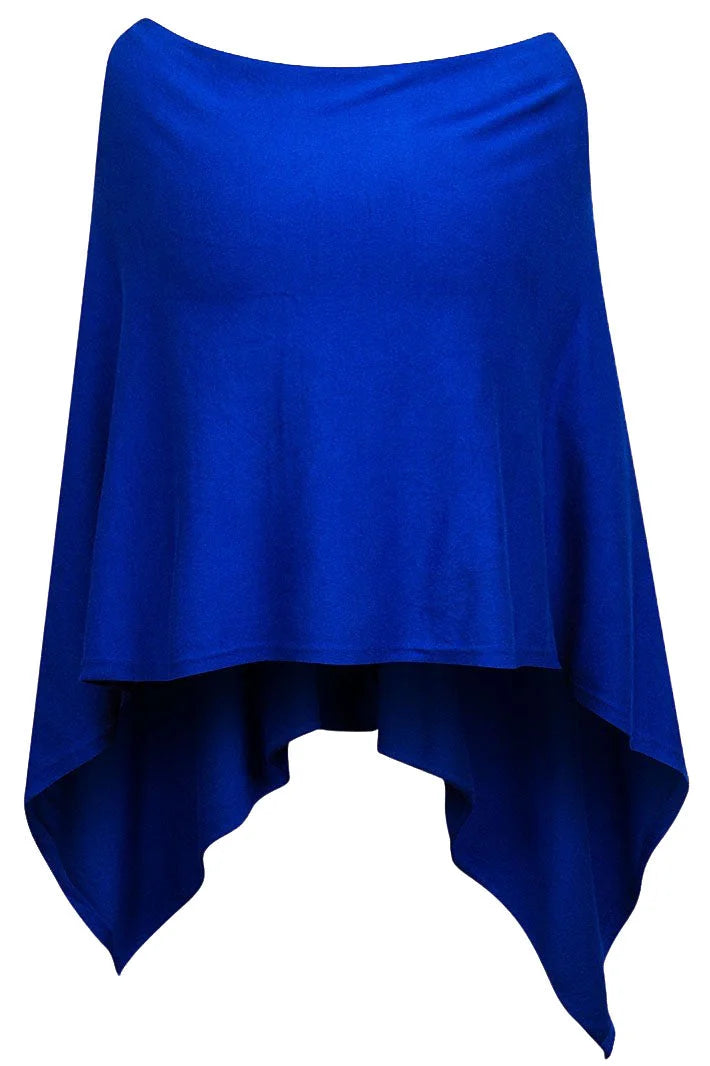 Betty Barclay Fine Knit Poncho Royal Blue / One-Size