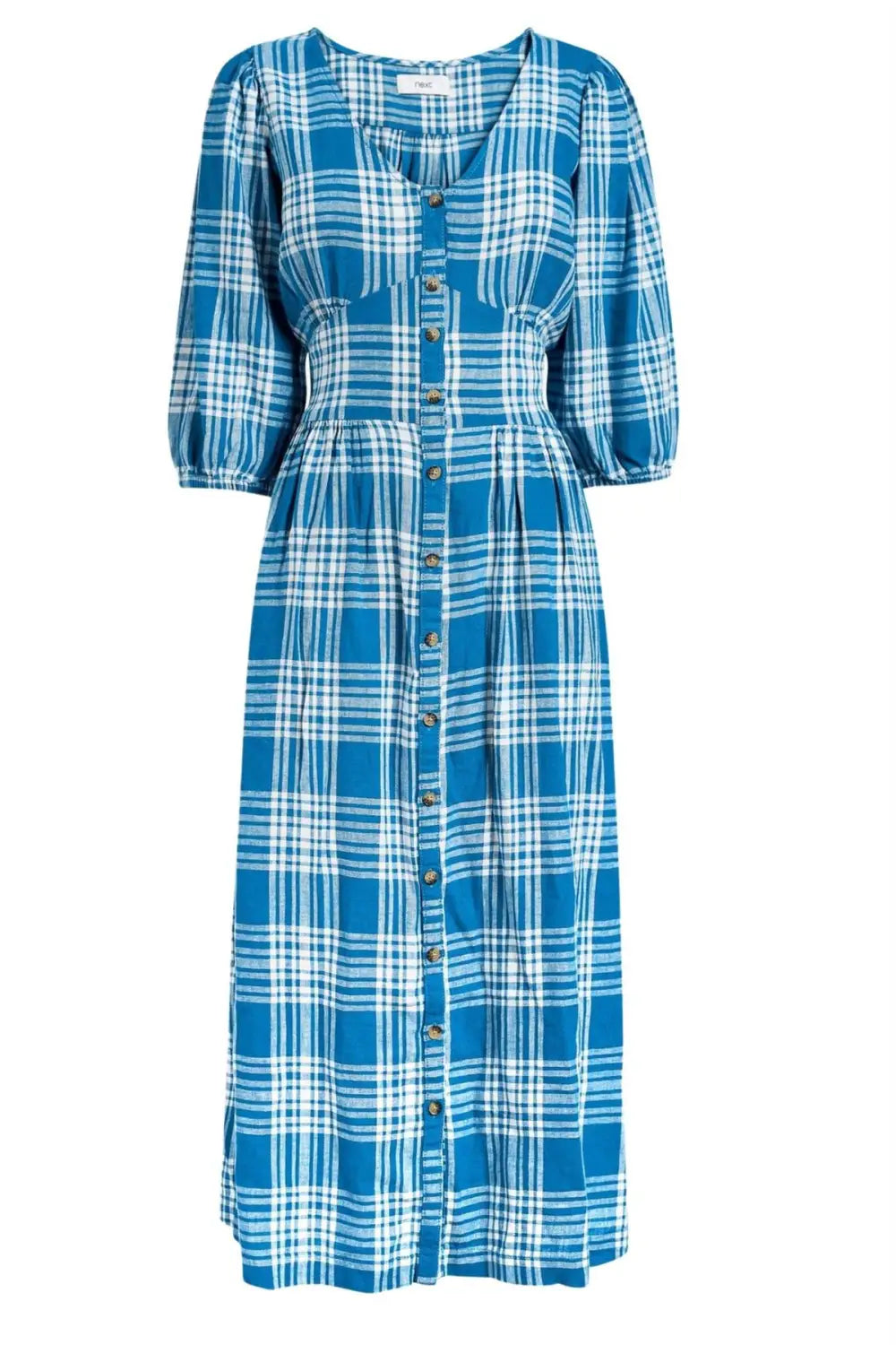 Secret Label Blue Check Midi Dress