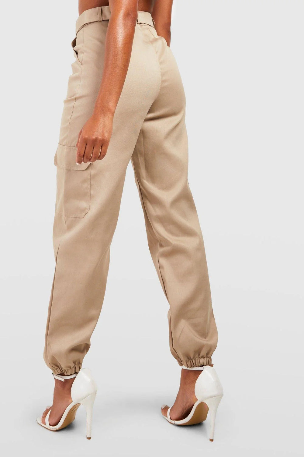 Boohoo Belted Cargo Trousers