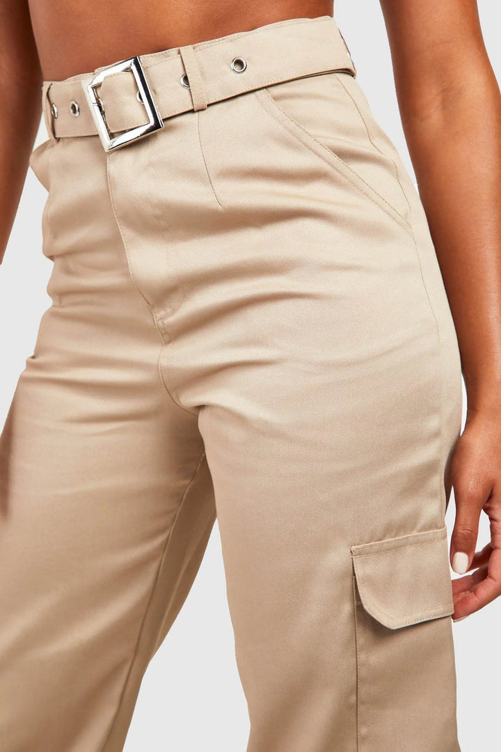 Boohoo Belted Cargo Trousers