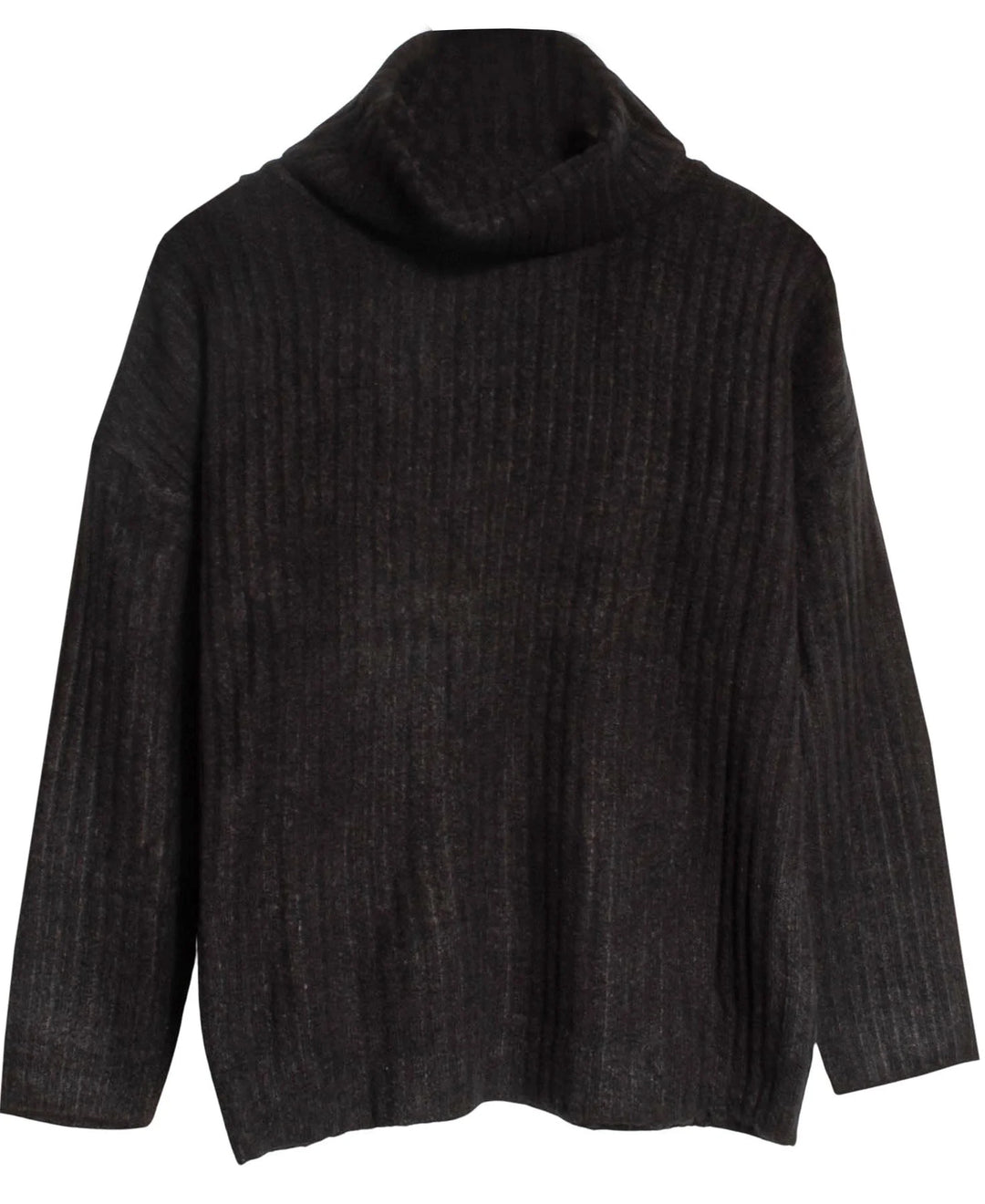 Brave Soul Cowl Roll Neck Ribbed Jumper