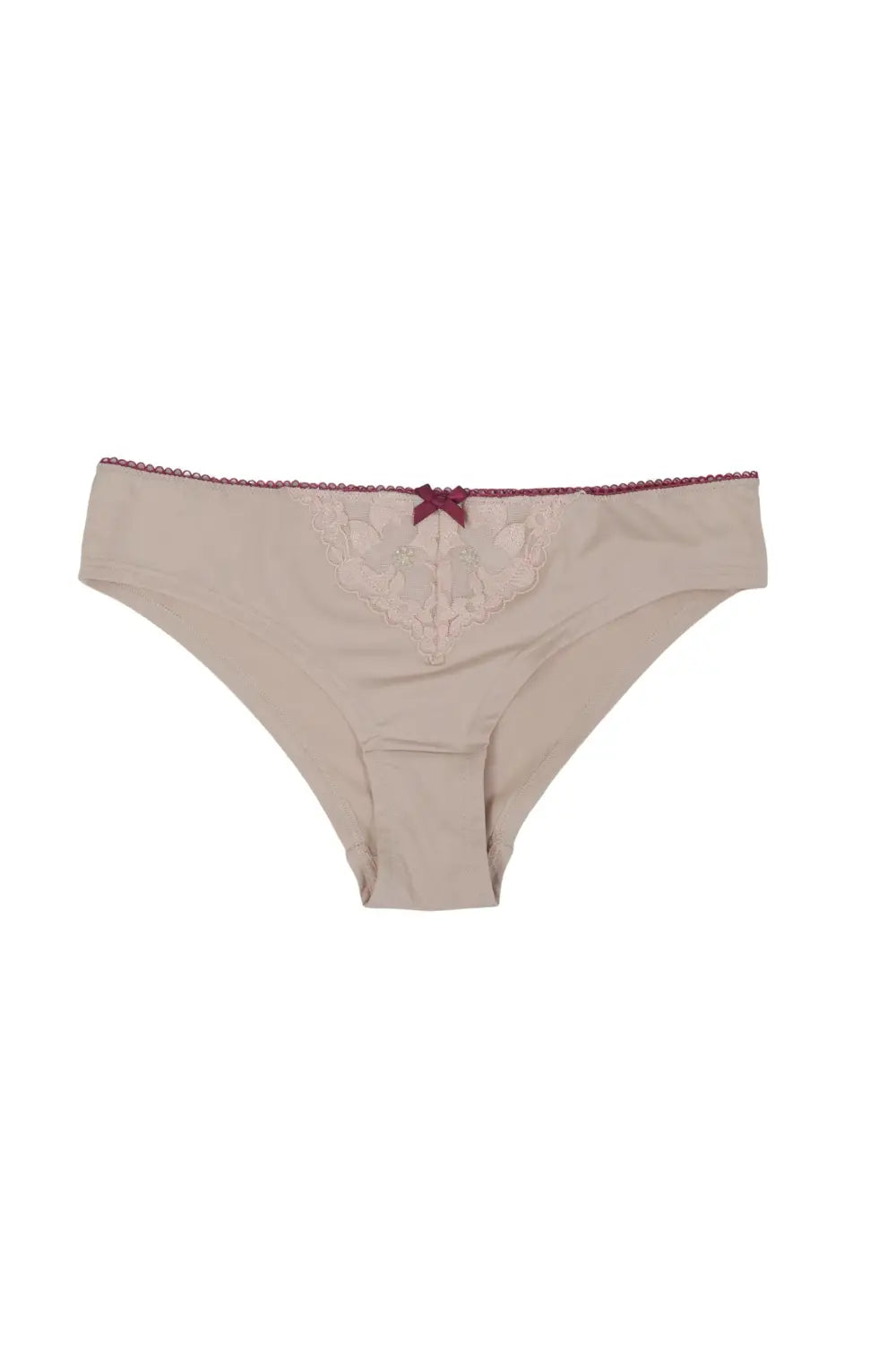 Burgundy Trim Bra & Knickers - 8 - WOMENS Bras & Sets