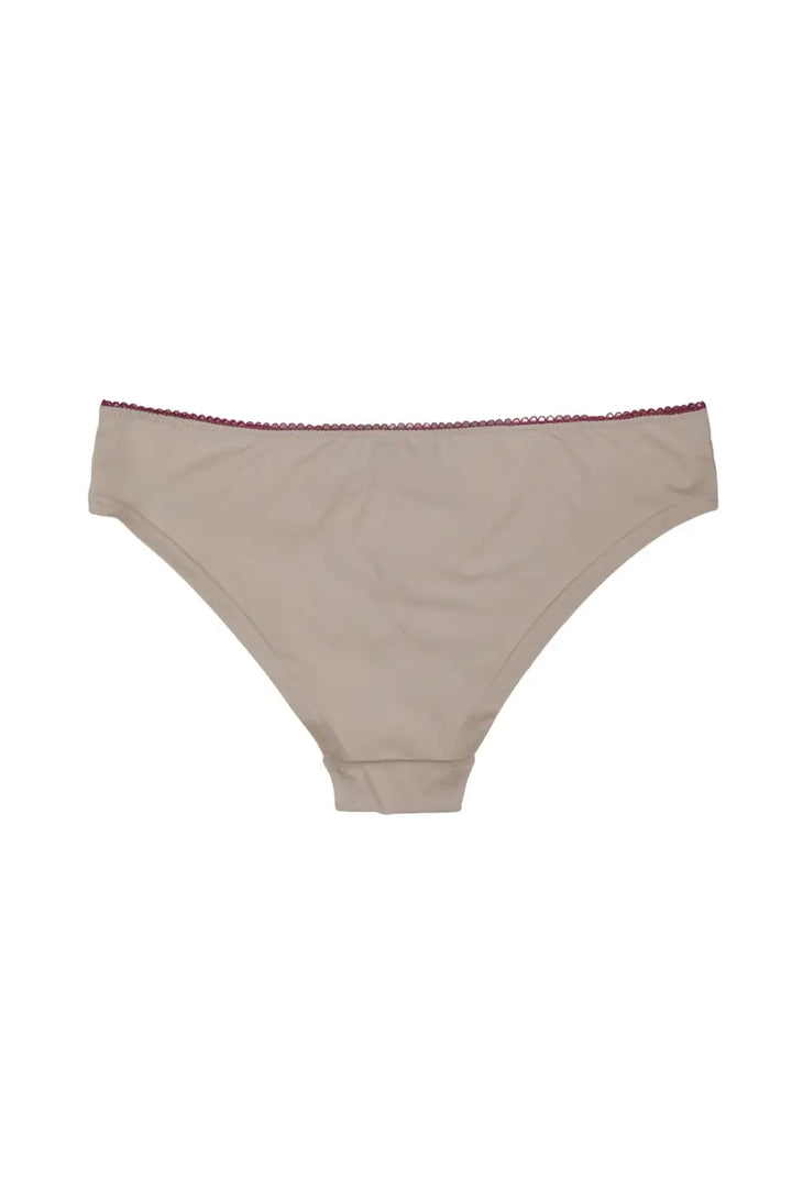 Burgundy Trim Bra & Knickers - WOMENS Bras & Sets