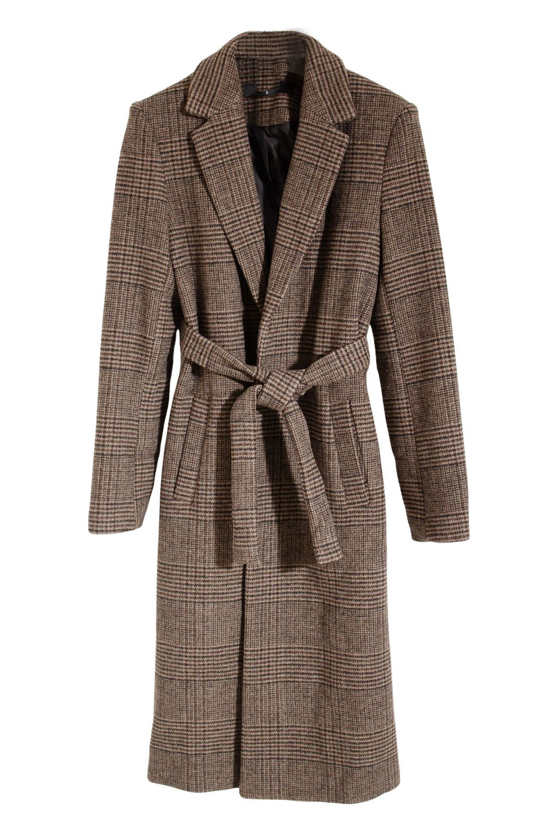 Wool Blend Wrap Coat