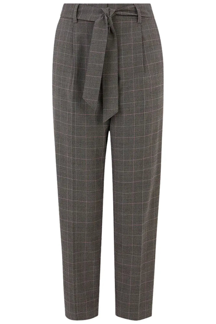 Oasis Check Capri Taper Trousers