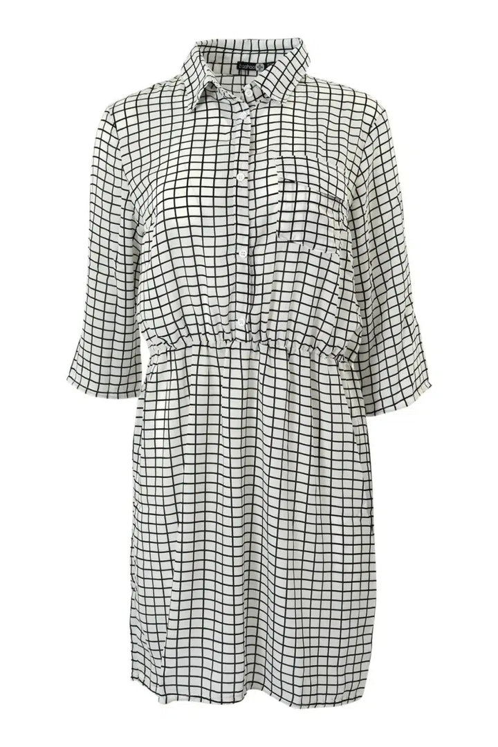 Boohoo Check Shirt Dress