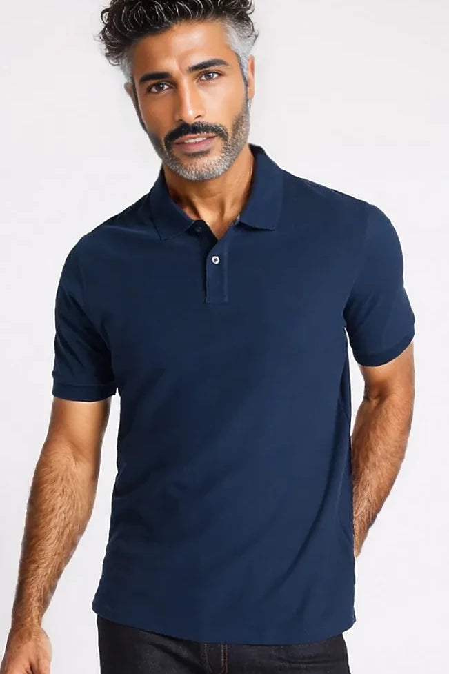 M&S Classic Polo Shirt Navy / S