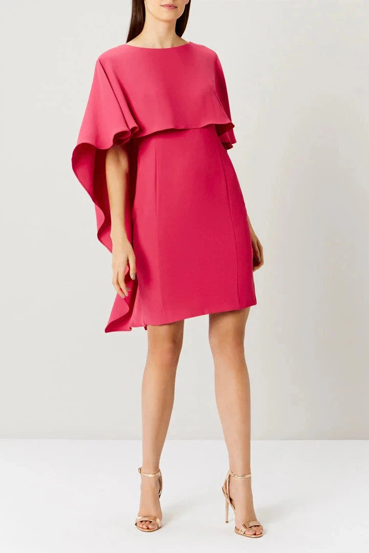 Coast Sofia Cape Dress Pink / 14