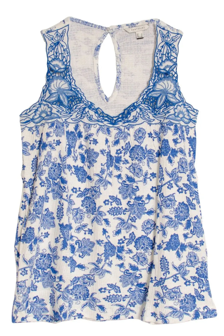 Cortefiel Crochet Lace Sleeveless Top