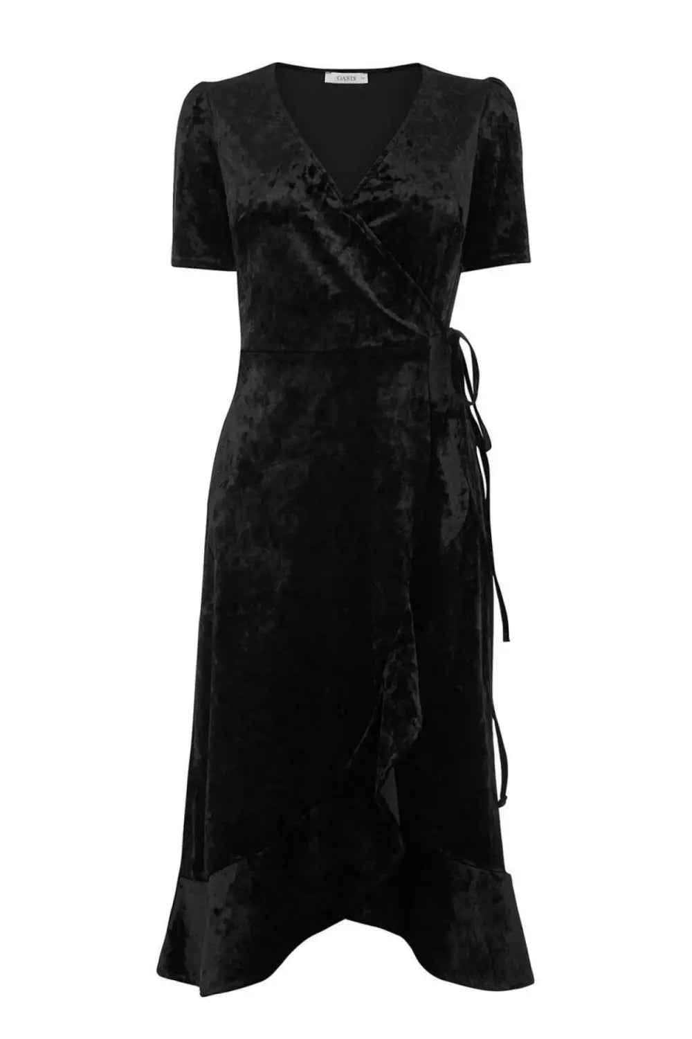 Oasis Crushed Velvet Wrap Dress