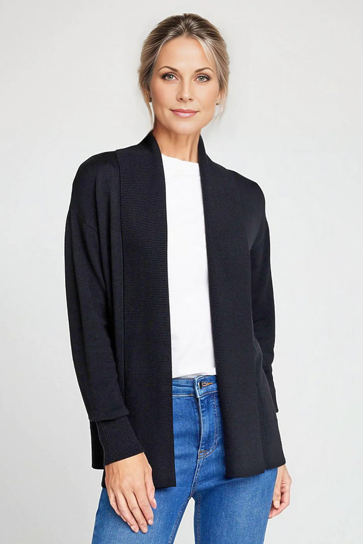 Fine Knit Edge to Edge Long Cardigan