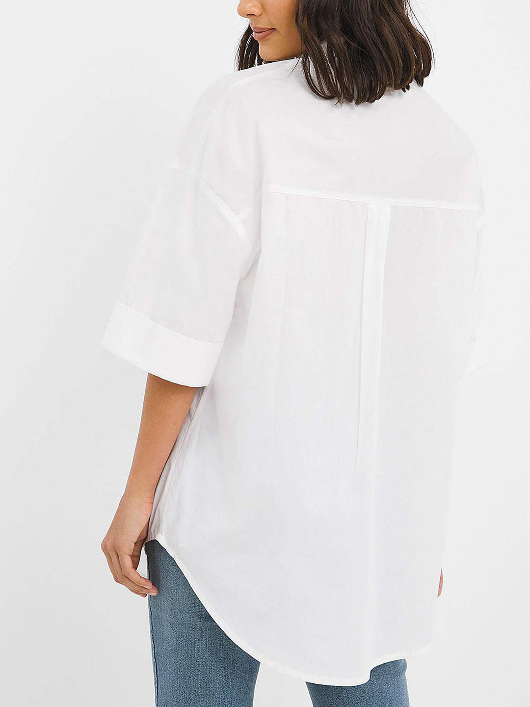 Oversized Short Sleeve Blouse