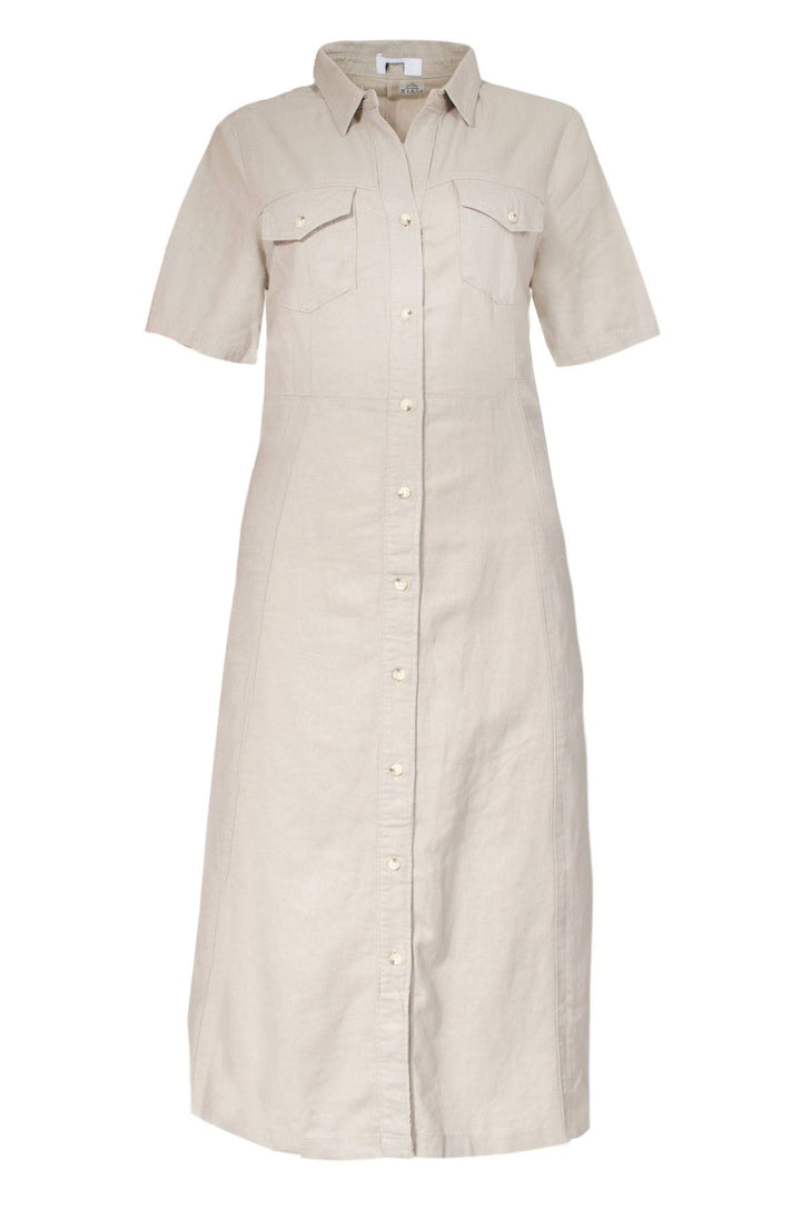 Linen Blend Button Down Dress