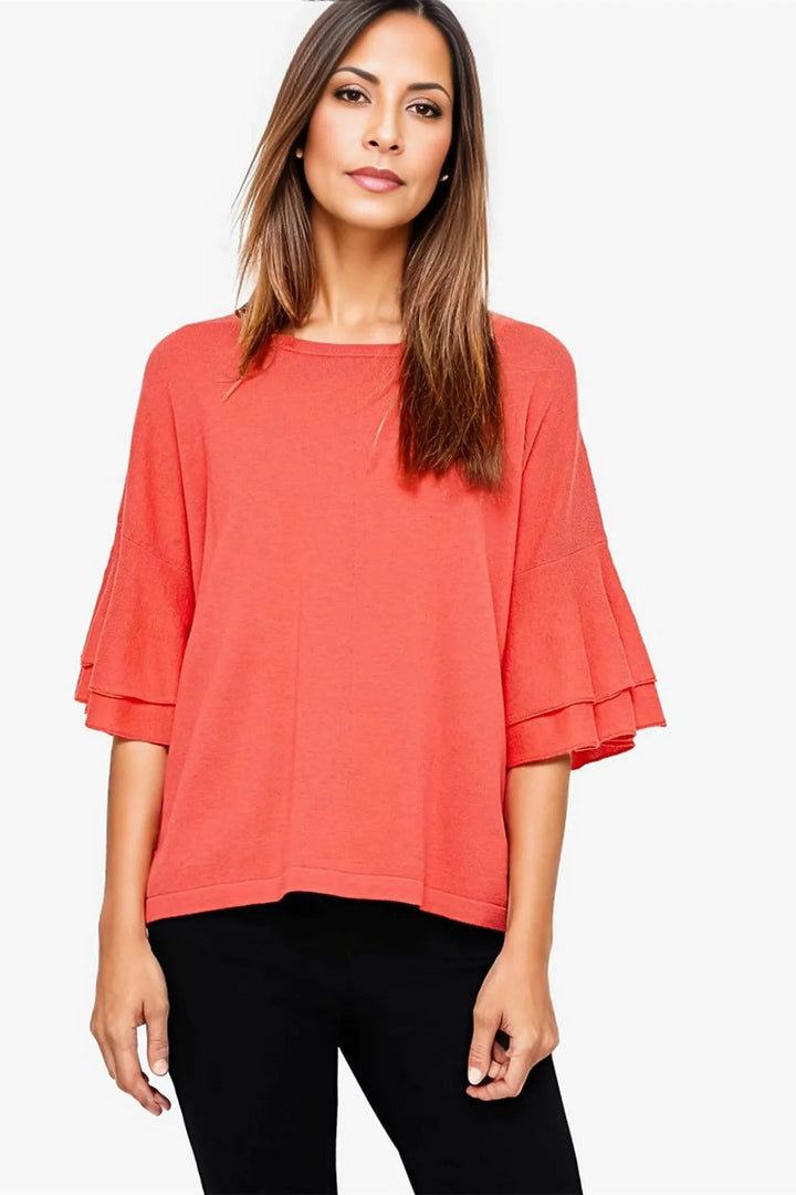 Frill Sleeve Knit Top