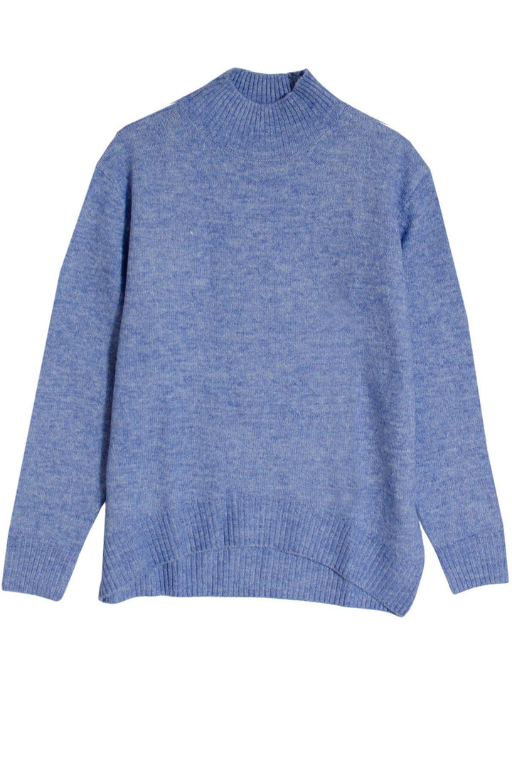 Soft Knit Long Funnel Neck Jumper