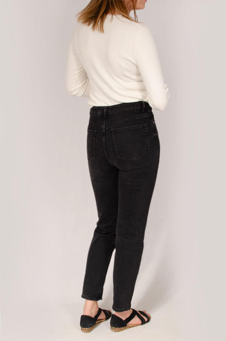 High Rise Slim Leg Jeans