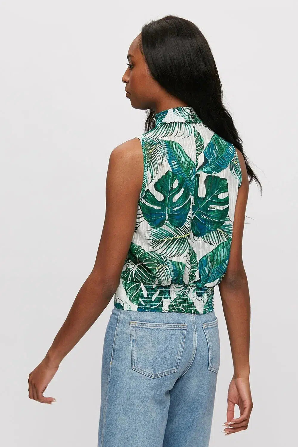 Dorothy Perkins Leaf Print Sleeveless Top