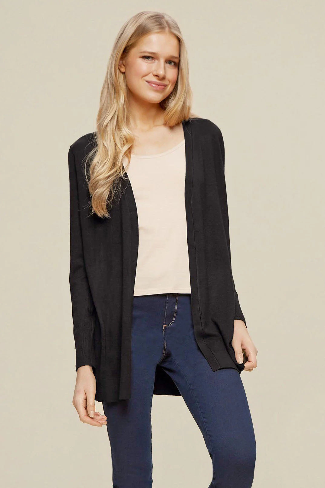 Dorothy Perkins Open Front Cardigan Black / XS