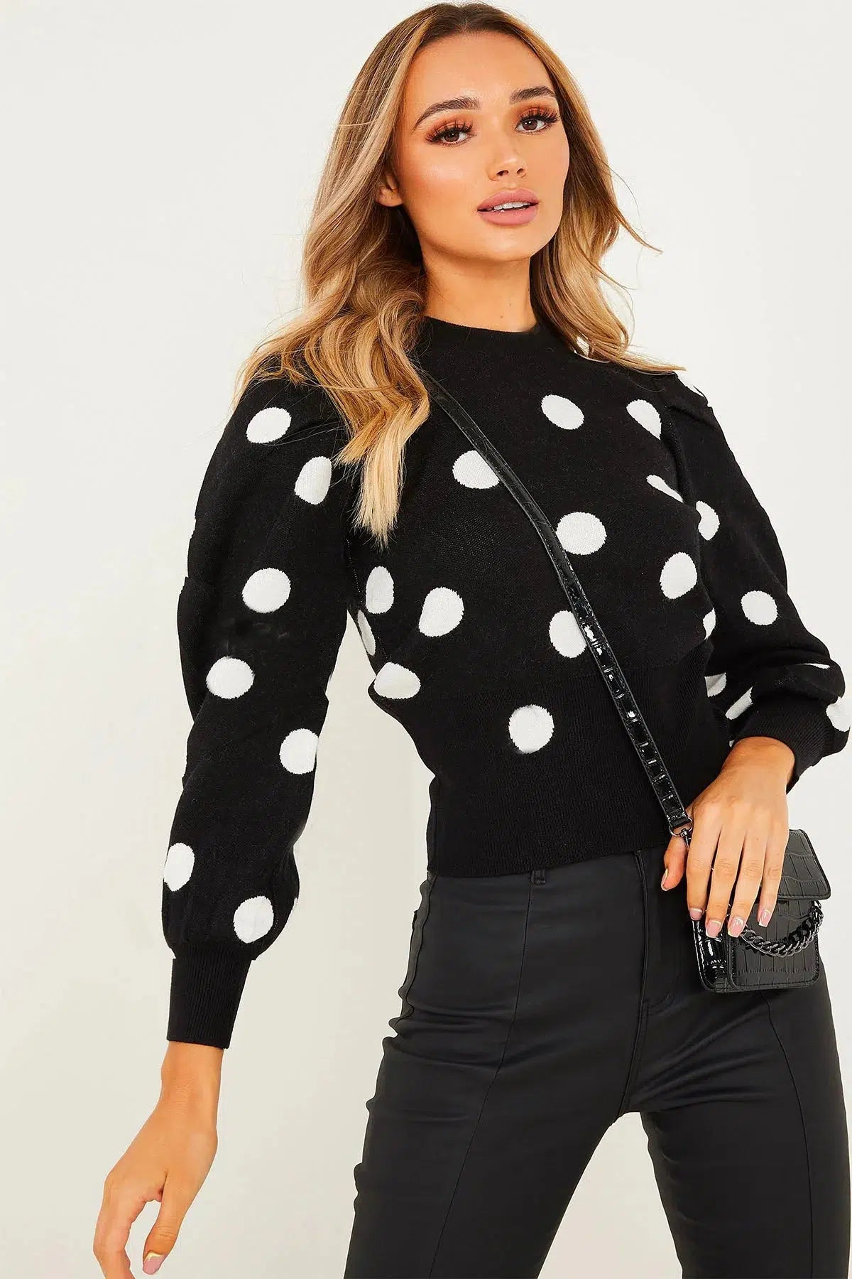 Dorothy Perkins Polka Dot Jumper Black/White / 10