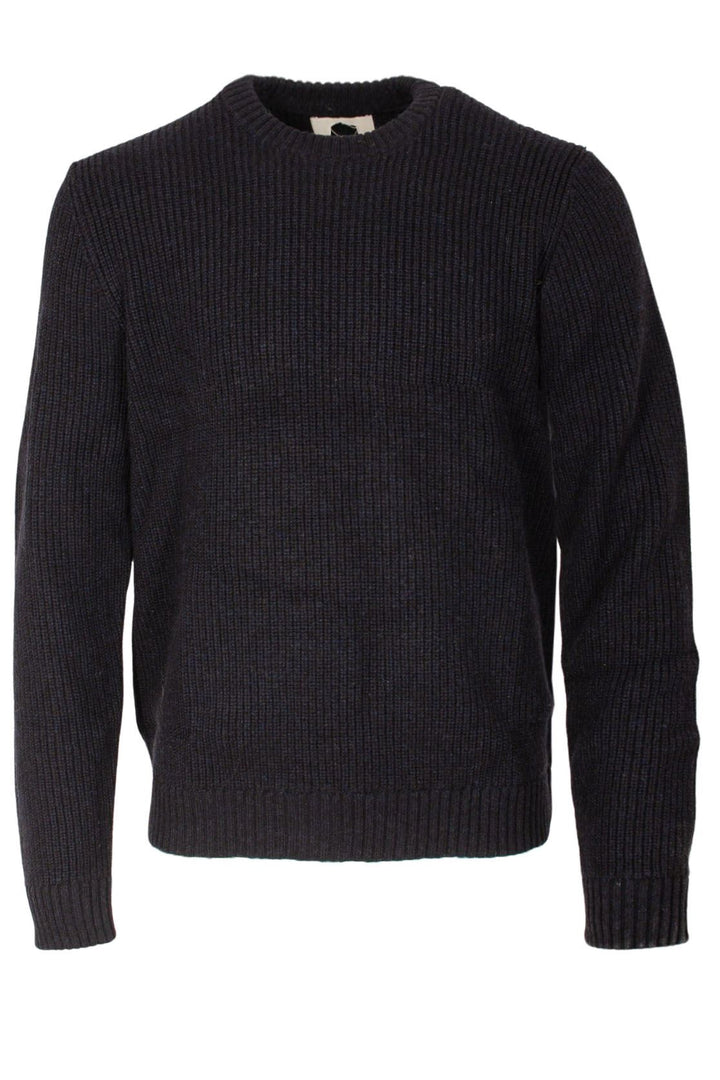 Mens Lambswool Ribbed Knit Jumper